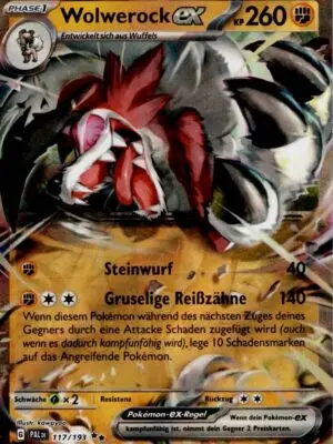 Pokemon Karte Wolwerock EX