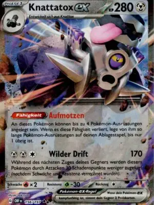 Pokemon Karte Knattatox EX