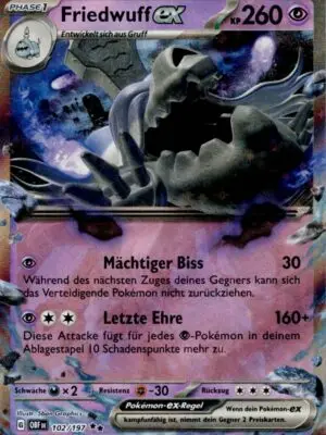 Pokemon Karte Friedwuff EX