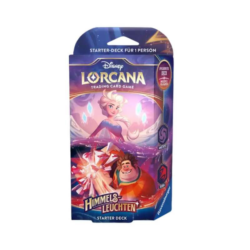 Disney Lorcana Himmelsleuchten Starter Deck Amethyst Rubin Deutsch