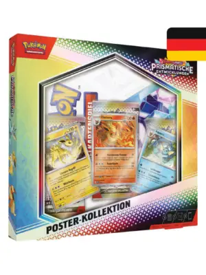 Pokemon Prismatische Entwicklungen Poster Kollektion mit Booster Deutsch OVP