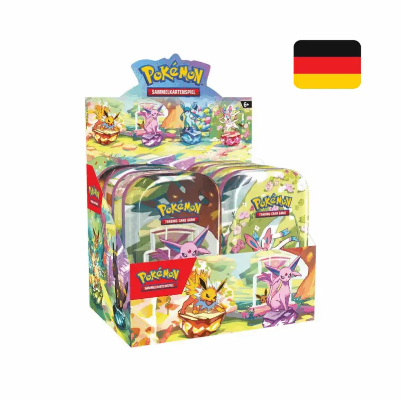 pokemon prismatische entwicklungen Mini Tin Display Deutsch